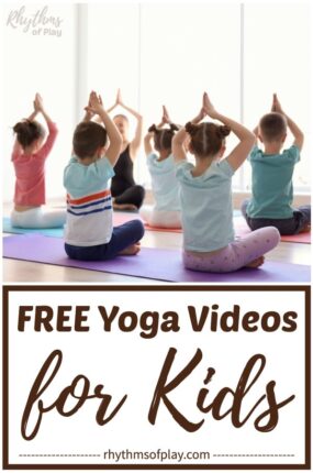 Children doing yoga with best free yoga videos for kids