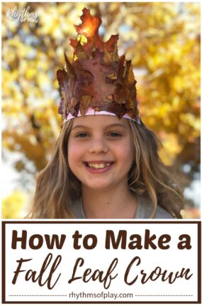 How to make a fall leaf crown with real autumn leaves