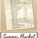 photograph of summer bucket list printable checklist for kids (and adults, too)!