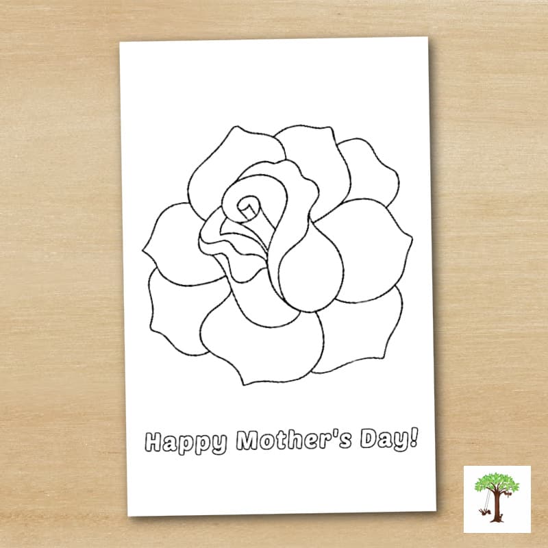 printable Mother's Day cards to color with crayons, markers or even paint make a great gift idea for mom!