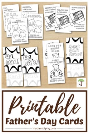 Father's Day printable coloring cards are a great last-minute gift for dad and grandpa!