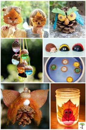 Autumn fall nature crafts - craft ideas made with natural materials