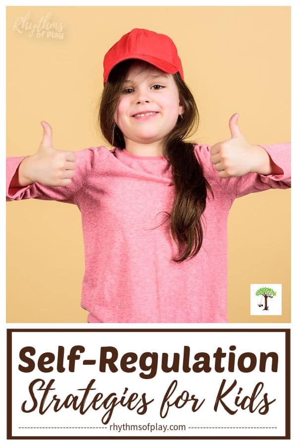 girl with two thumbs up for self-regulation strategies for kids!
