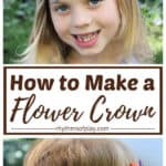 Two felt flower crown DIY examples worn by Charlize Kartychok