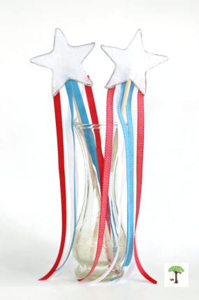 Star wand 4th of July crafts - DIY patriotic party favors