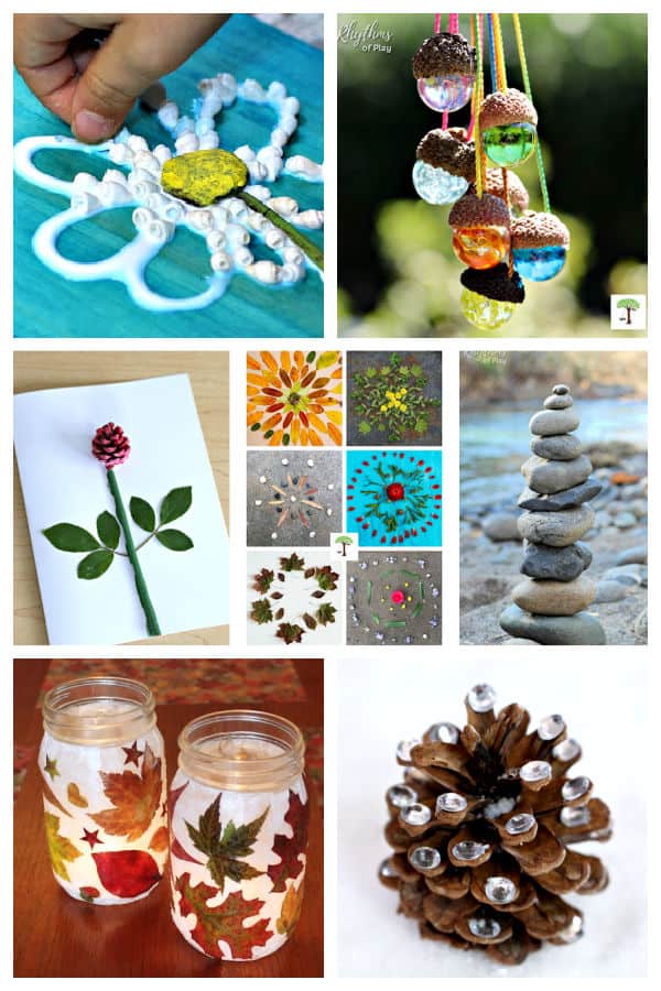 easy arts and crafts ideas made with natural materials found outdoors in nature