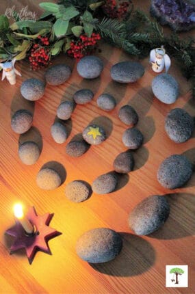 Make your DIY stone advent spiral Christmas countdown calendar on December 1